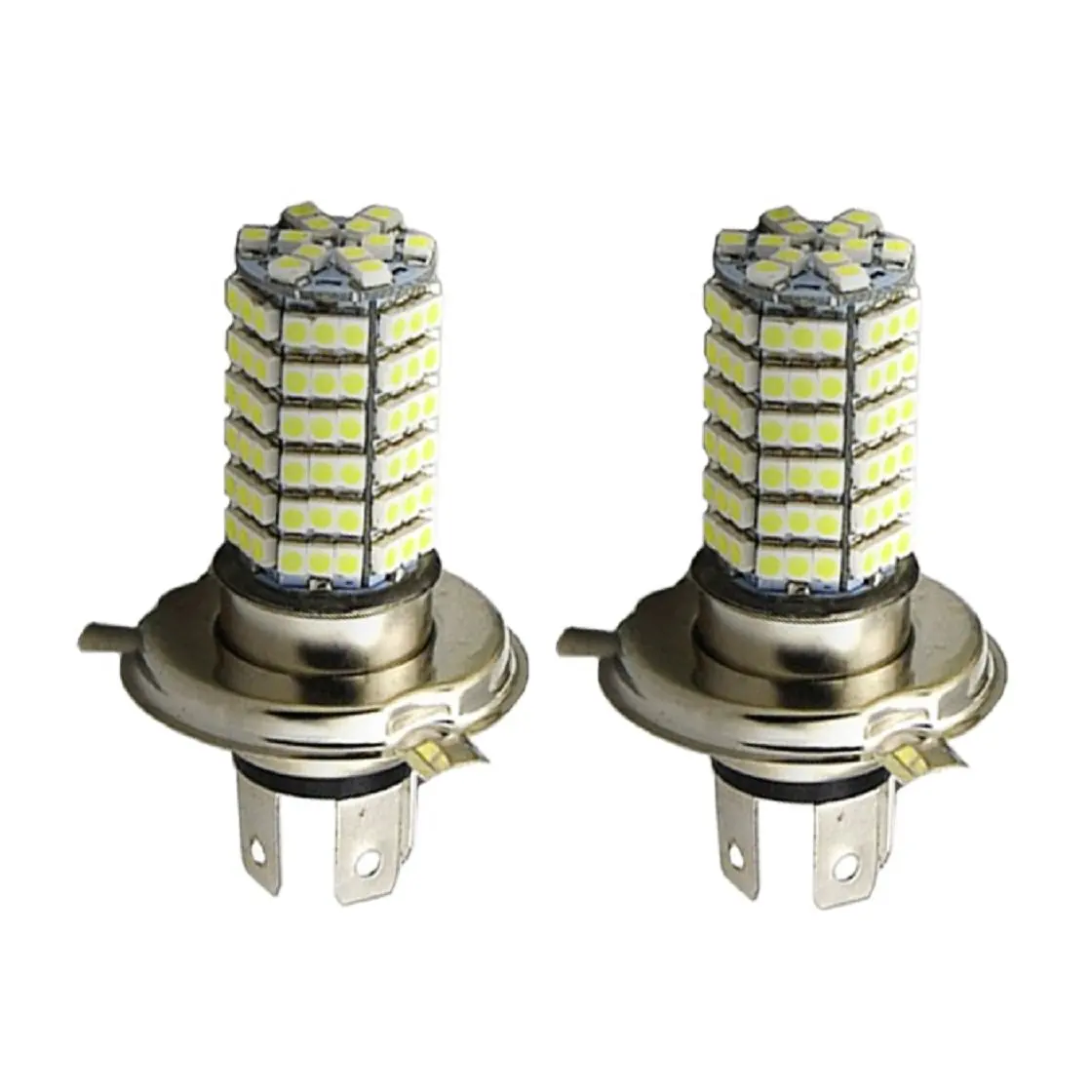

10x) 2 Car Auto 120 LED 3528 SMD H4 White Fog Light Driving Lamp Bulb