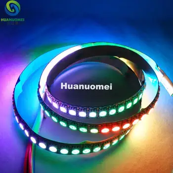 

Addressable 2m 144LEDs/m DC5V WS2813 RGB full color led pixel strip,NON-waterproof,with 144pixels/M;BLACK PCB
