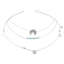 Retro Silver Hippie Bohemian Necklace Ethnic Boho Festival Jewelry New