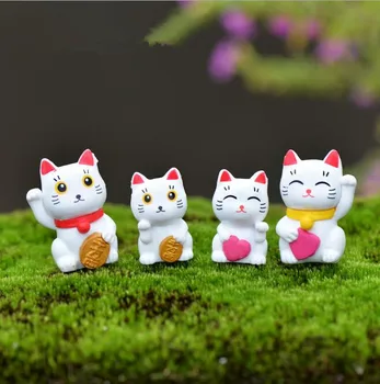 

Free shipping wholesale PVC Plutus cat fairy garden/moss terrarium resin Micro landscape decoration/crafts/20pcs