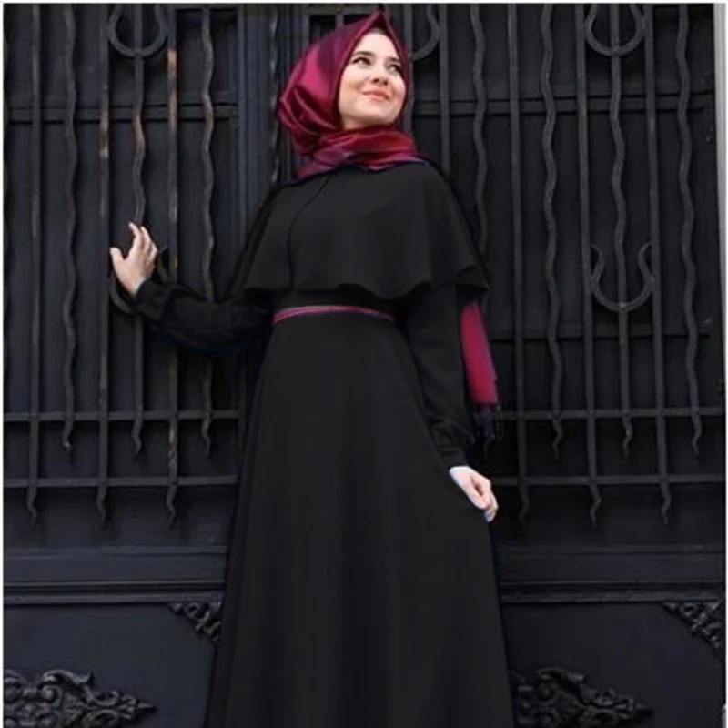 2020 Muslim Abaya Dress Women Fashion Islamic Arabic Long Hijab Dress Black Simple Clothing Traditional Abaya Muslim 7 Colors Islamic Clothing Aliexpress
