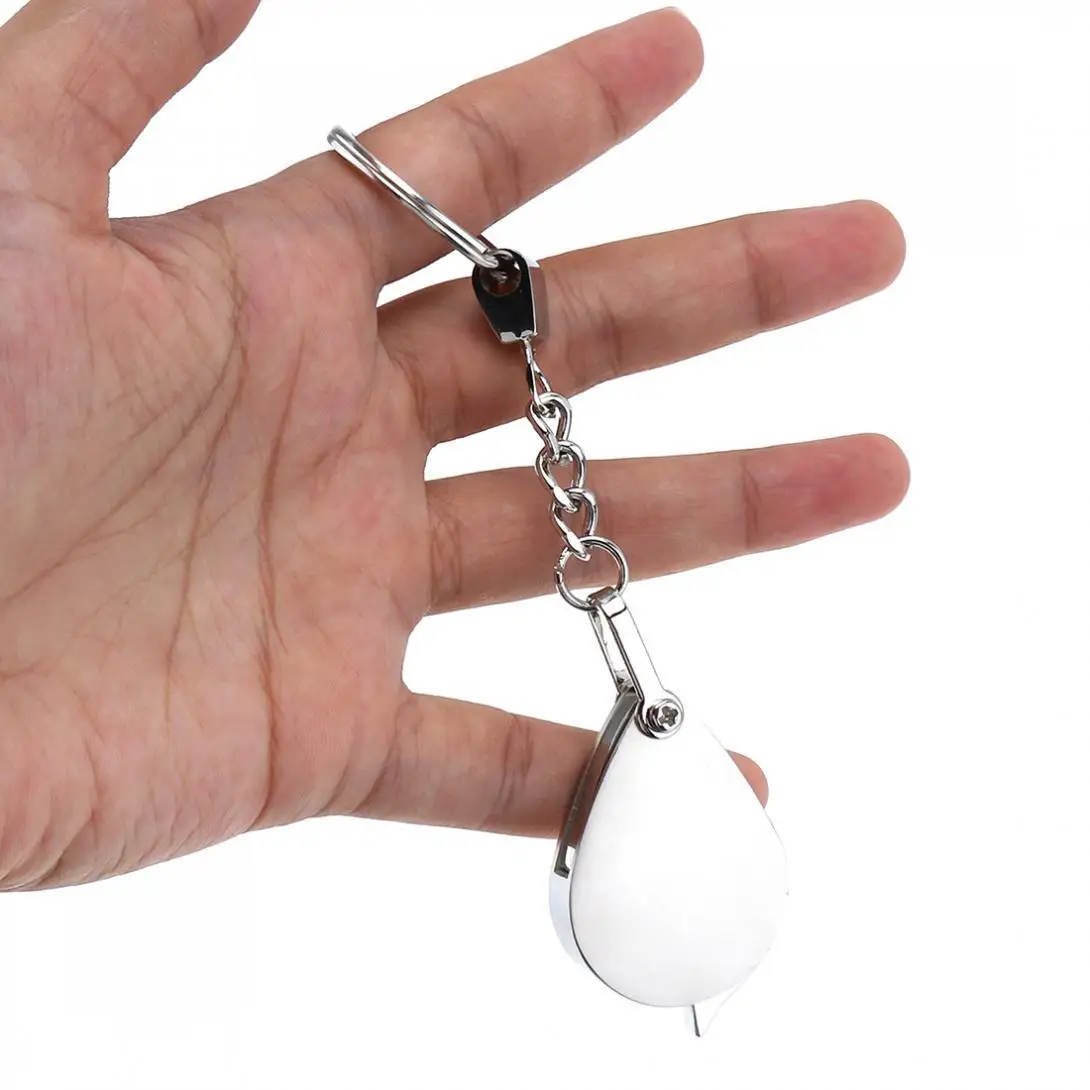 8X складной кольцо для ключей Лупа Стекло с брелок ежедневно увеличительное инструмент Портативный карман ежедневно увеличительное Стекло