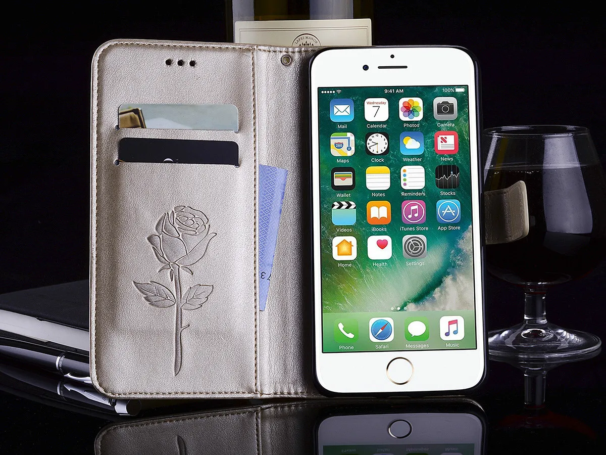 Кожаный чехол книжка для iPhone X 5 Samsung Galaxy S8 S7 S6 Edge S5 S4 S3 A5 A3 2017 J7 J5 J3 J1 2016|Бамперы| |