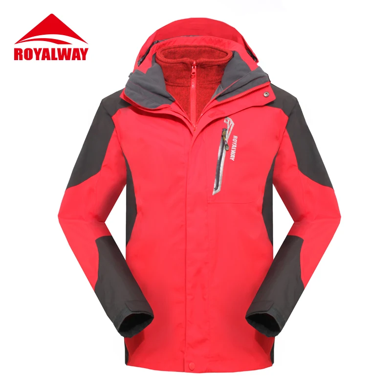 

ROYALWAY Men Camping Hiking Jackets Trekking Fall Outdoor Jackets Waterproof Windproof Fleece Windstopper Jacket New#RFOM4283E