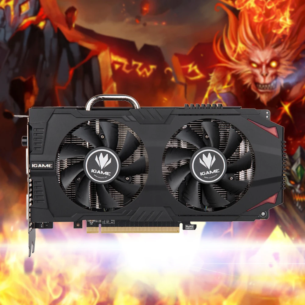 Colorful 2048MB NVIDIA GeForce GTX 750Ti GPU 2GB 128bit 2*DVI+miniHDMI Port DDR5 PCI-E X16 3.0 Video Graphics Card Cooling Fan