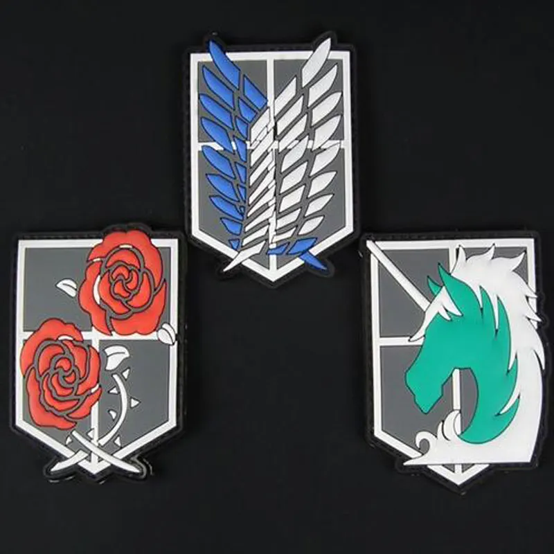 

To Advance The Giant Attack On Titan Survey Corps Armbands Pvc Velcro Patch Armband Disposable Military Patches Badges