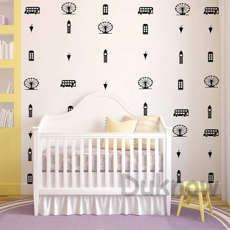 London Icons Vinyl Wall Art decals Homes Decor