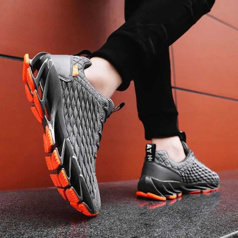 Spring Autumn Running Shoes Breathable for Men Light Sports Mens Shoes Lace-Up Korean Sneakers Men Support Dropshipping