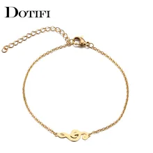 DOTIFI браслет из нержавеющей стали для женщин и мужчин, музыкального золотистого и серебристого цвета, Pulseira Feminina, ювелирные изделия для влюбленных