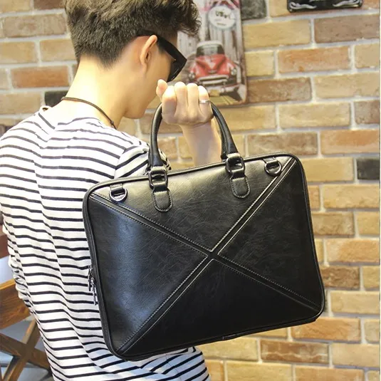 أسود الرجال الكلاسيكية حقيبة يد رجال الأعمال حقائب عالية الجودة بو الجلود crossbody الكتف محمول حقيبة بولسا mochila