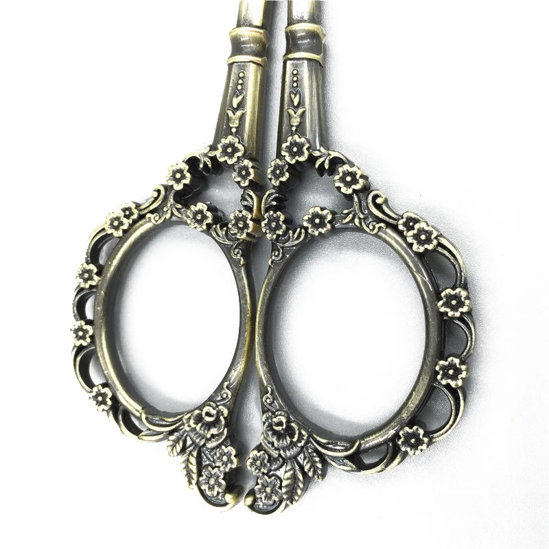 2018 Newest European Vintage Stainless Steel Sewing Shears Floral Scissors Craft DIY Tools