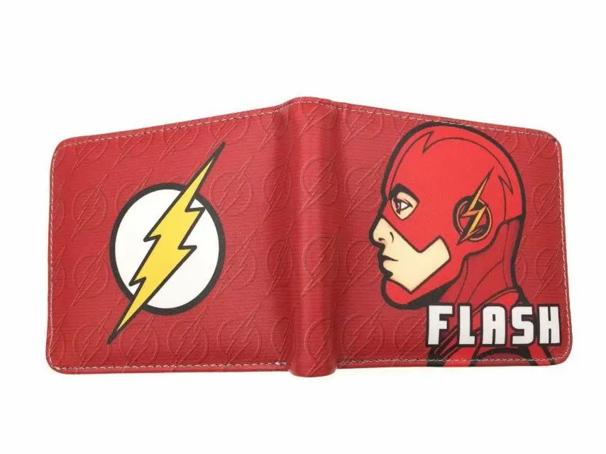 

Flash spider-man iron man short animation wallet PU leather wallet