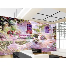 Пользовательские 3D фрески фото Водонепроницаемая настенная бумага 3D Европейский усадьба настенная бумага для гостиной/спальни без запаха домашний декор Новое поступление#333