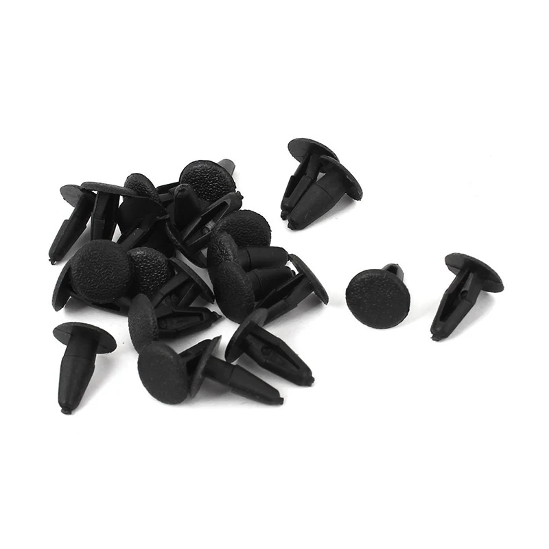 

24Pcs Plastic Rivets Clip 3mm x 5mm x 11mm Black