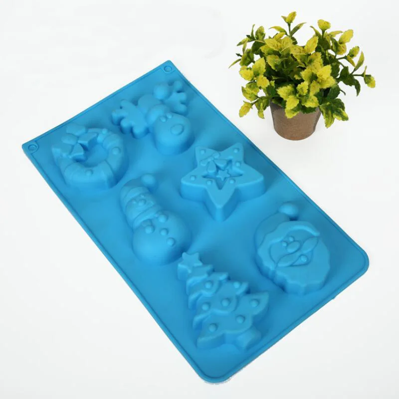 

Luyou 1pcs Sled Elk Snowman Christmas silicone cake mold Silicone Baking Tools Kitchen Decorations Tools DIY Cake Mold FM1763