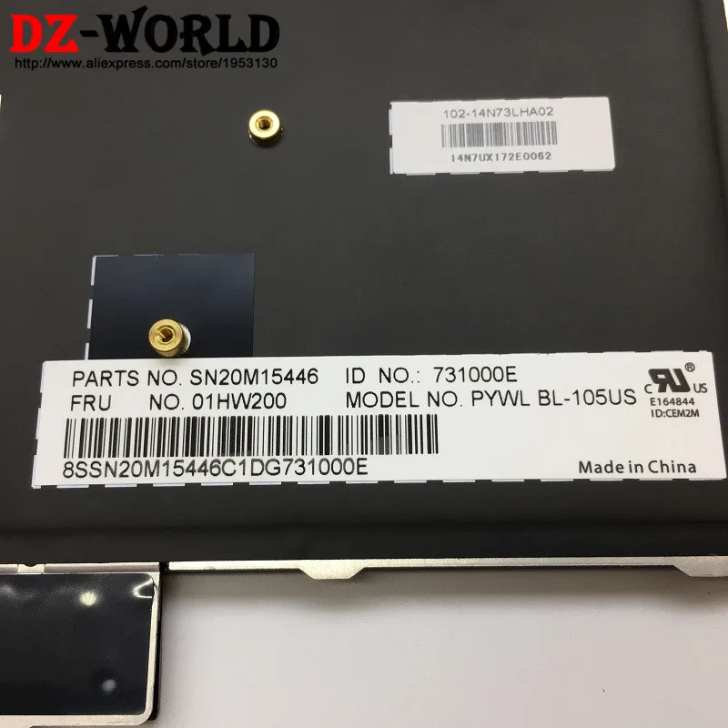  New/Orig US English Backlit Keyboard for Lenovo Thinkpad P51 P71 Backlight Teclado 01HW200 01HW282 
