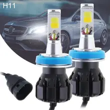 2 шт. 12V 2400LM H8 H11 Автомобильные дневные ходовые огни 100 Вт DRL Автомобильная Противо-Туманная светильник фар дальнего света