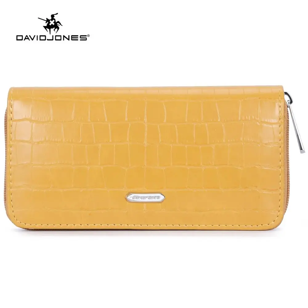 

DAVID JONES women wallet pu leather female purse small lady animal prints handbag girl brand evening bag drop shipping