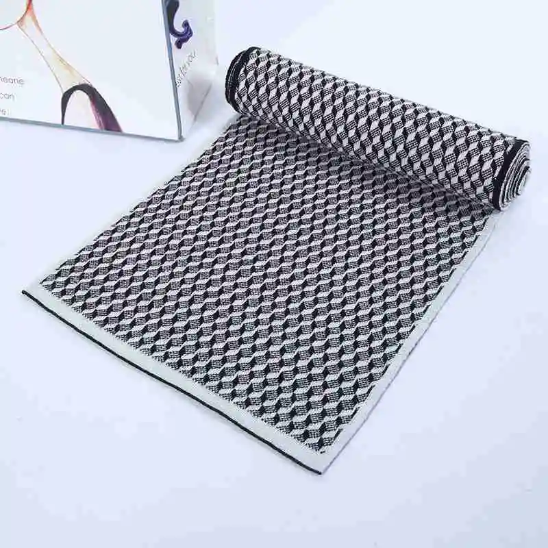 2016 Winter Cashmere Scarf Men 3D font b Tartan b font Casual Scarves Chic Brand Echarpes
