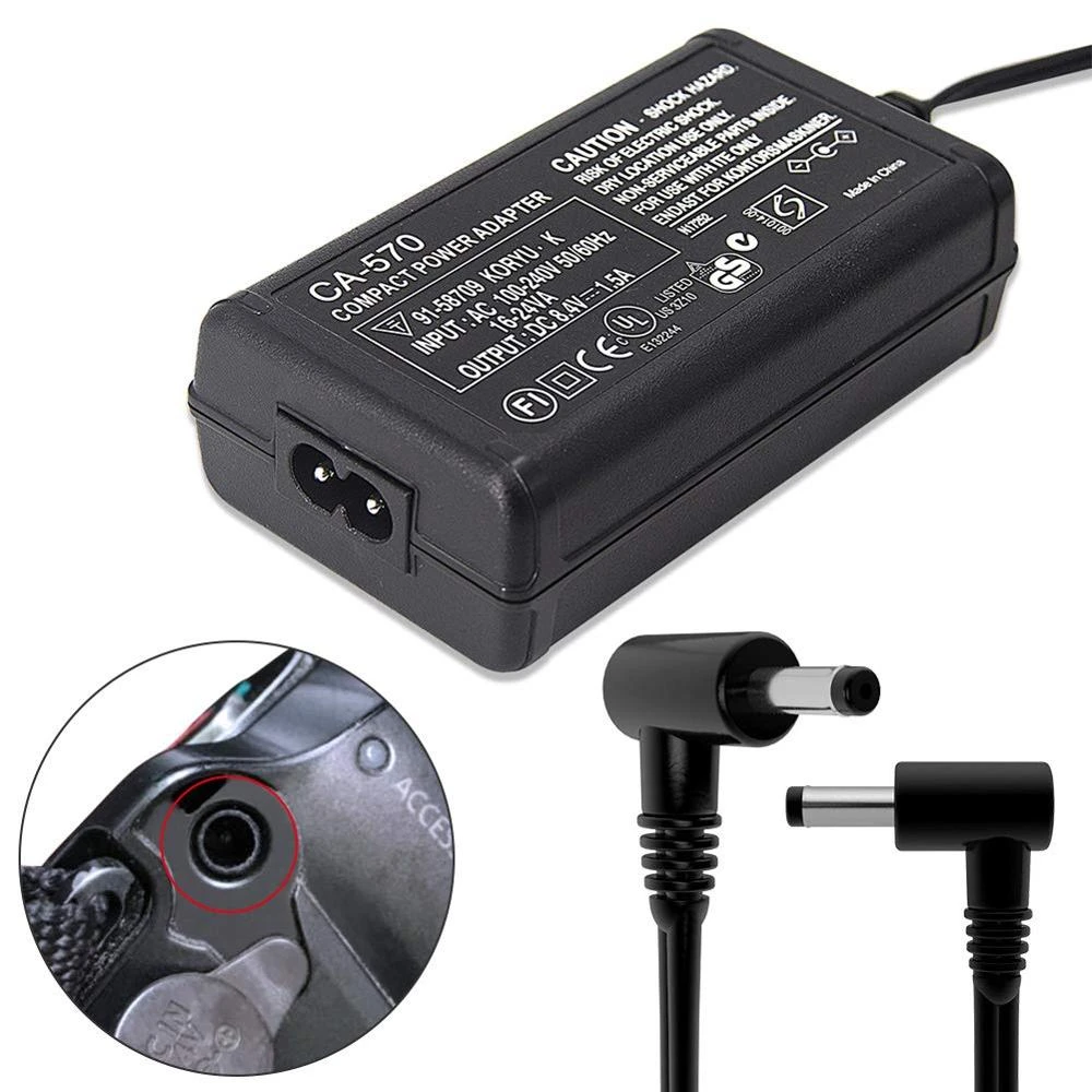 CA570 AC Adapter Charger Compatible For Canon FS21 FS22 FS200 FS300