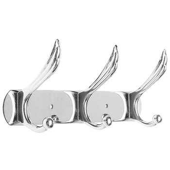 

Stainless Steel Hooks /Bedroom Clothing Scarf Hanger/ Space Saving Rack /Kitchen Bathroom Towel Hooks (3 hooks)