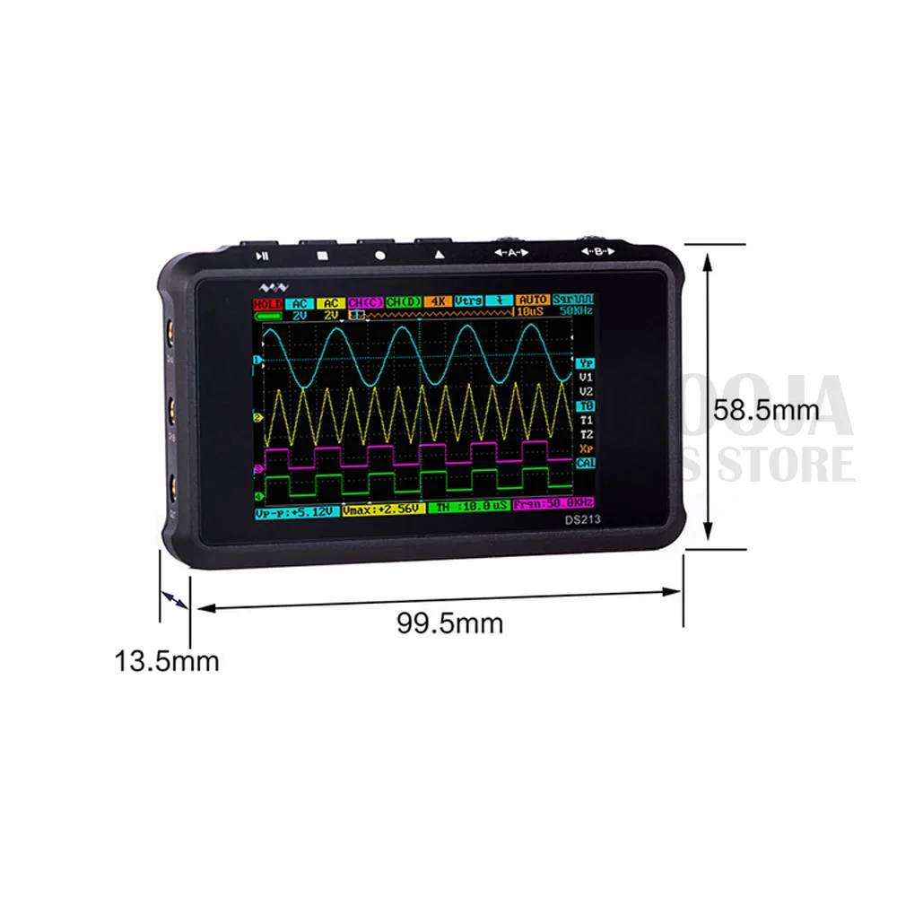 Мини DS213 светодиодный дисплей двухканальный цифровой осциллограф профессиональный осмотр и обслуживание электронное оборудование
