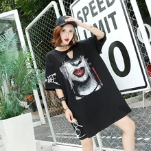 Летняя Новинка; тайская брендовая футболка с абстрактным принтом на груди; свободная футболка с коротким рукавом