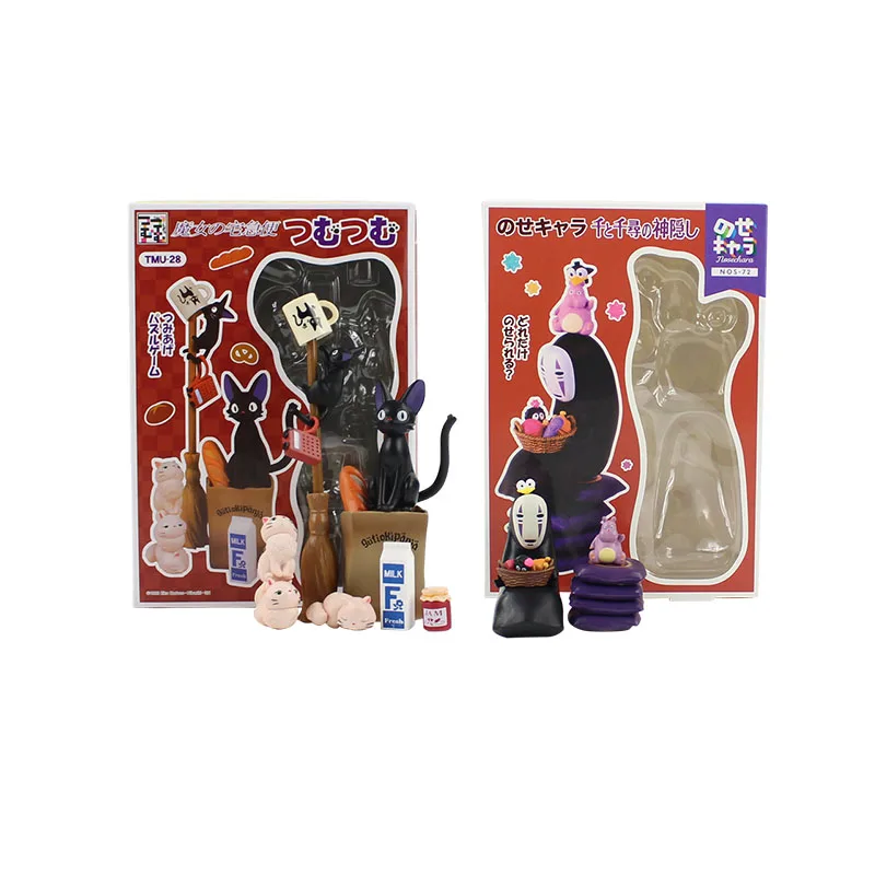 

1-15cm Miyazaki Hayao movie Spirited Away and Kiki's Delivery Service collection action figure model toy kiki cat No Face man