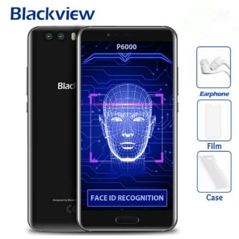 

Blackview P6000 5.5 inch mobile phone 6GB + 64GB FHD Helio P25 smart phone mask ID 21.0MP camera 4G dual card mobile phone 6180m