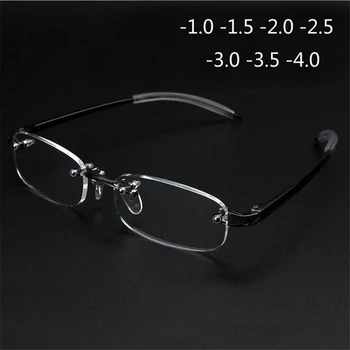 

New Frameless Myopic Glasses Men Women Ultralight Rimless Frame Short-sight Spectacles Nearsighted Eyeglasses 100 ~ 400 degrees