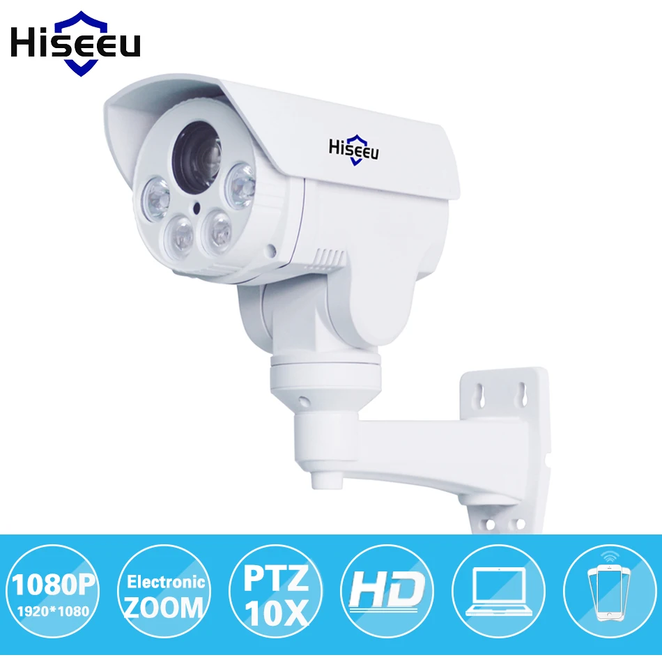 imágenes para HD 1080 P 10X Zumbido PTZ IP Cámara Bullet HD Proyecto Visión nocturna Impermeable IRCUT ONVIF P2P ONVIF POE HD402 Hiseeu HD402 imágenes para HD 1080 P 10X Zumbido PTZ IP Cámara Bullet HD Proyecto Visión nocturna Impermeable IRCUT ONVIF P2P ONVIF POE HD402 Hiseeu HD402