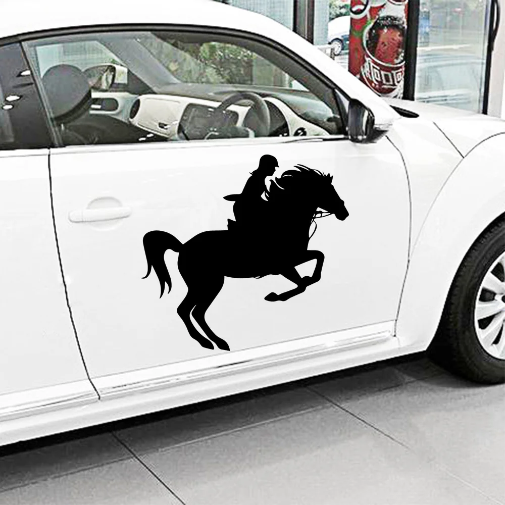 

Cool Design Horse Car Stickers Creative Car Door Handle Decals Dual Color Design Stickers Vinyls Decals