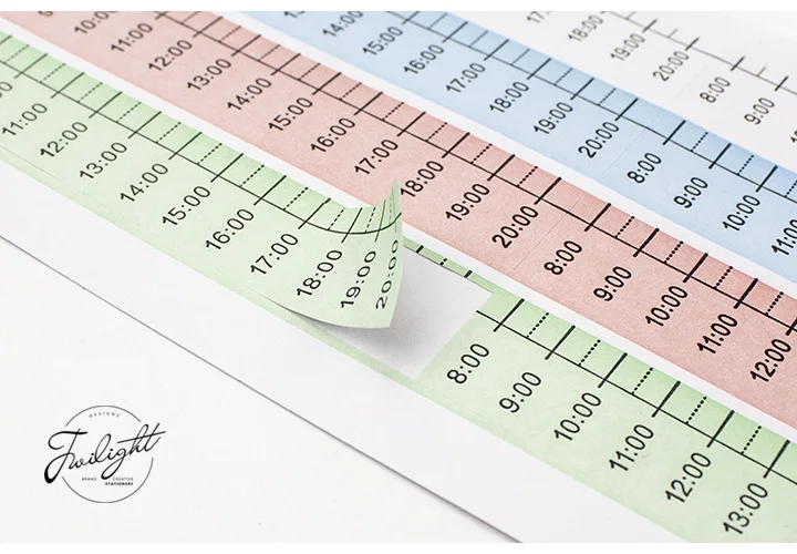 Цветные наклейки для дневника, временная линия, еженедельная система 24 часа, наклейки для журналов, аксессуары для планировщика, скрапбукинг, сделай сам, канцелярские принадлежности