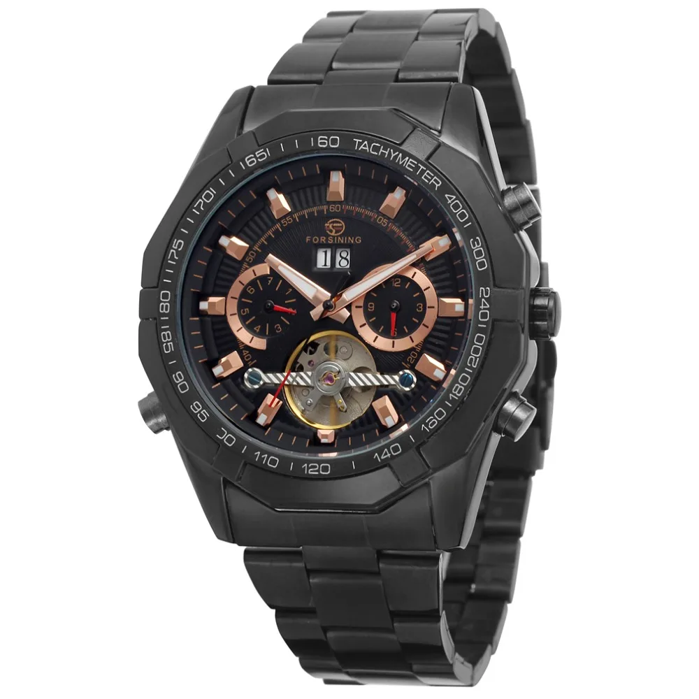 Forsining Classic Automatic Stainless Steel China Wholesale Luxury Men Gold color Watches