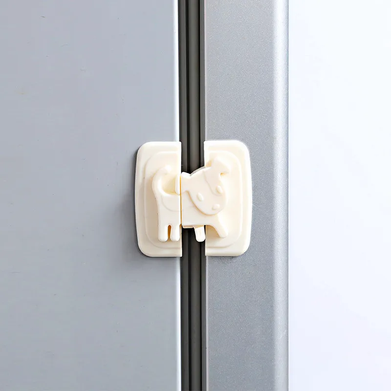 

Baby Safety Loack Cabinet Door Refrigerator Hand Proof Lock Security Protector Dog Puppy Shape Freezer Box Toilet Door Seal Lock