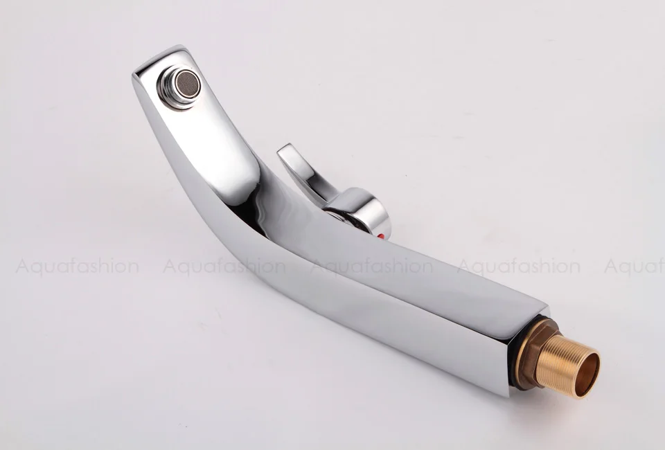 Home Decoration Modern Bathroom Faucet Moon-shape Wash Basin Faucet Brass Sink Tap Polished Chrome (10)