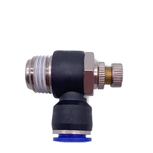 1 шт. газовый ограничительный клапан для воздушного потока Быстрый фитинг SL 4 мм 6 мм 8 мм 10 мм 12 мм шланг для воздушного фитинга 1/" 1/8" 3/" 1/2" BSPT контроллер