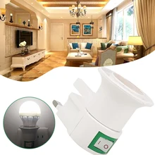 Адаптер лампы Mabor с выключателем Премиум светильник в розетку конвертер переключатель управления Великобритании Разъем прочный