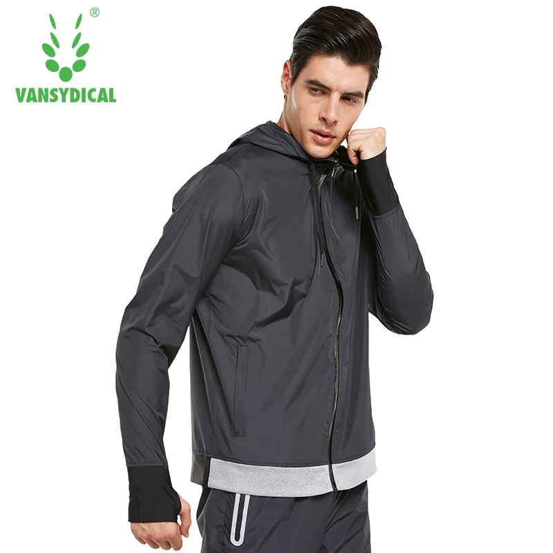 

Fast Sweating Sports Running Jackets Men's Gym Hooded Fitness Workout Tops Lose Weight Slimming Hot Sweat Sportswear