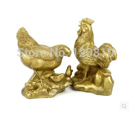 

Copper rooster hen home feng shui ornaments one pair help couples loving home feng shui ornaments statue