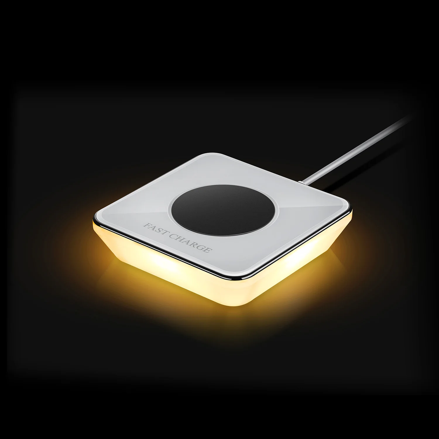 2019 New Style ibration sence led light ,night light ,desk lam with wireless charger function for iphone X,XS,XR,XS max.