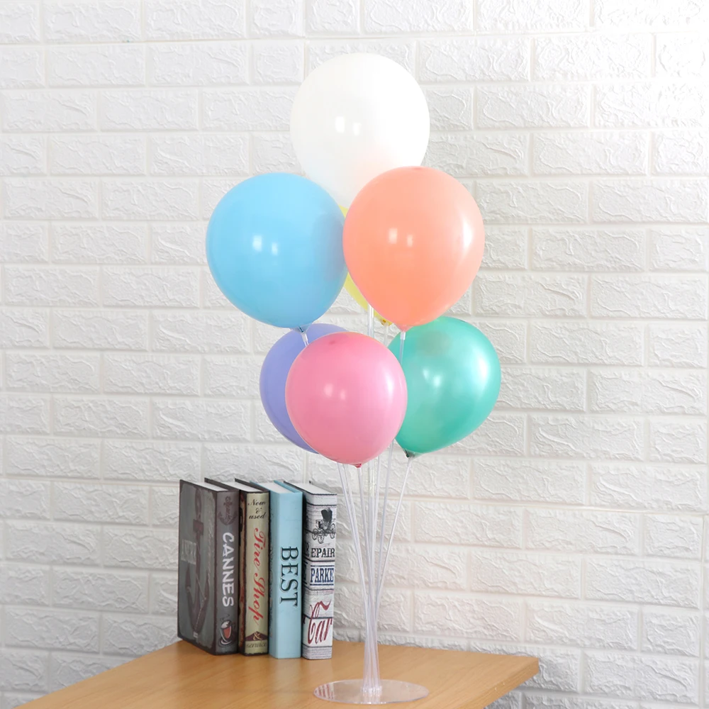 1 Set Plastic Balloon Support with 7 tubes Balloons Column Stand for