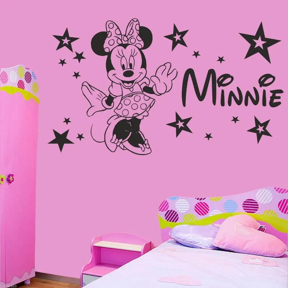 Online Shop Kustom Nama Gadis Minnie Mouse Nama Dinding Decal