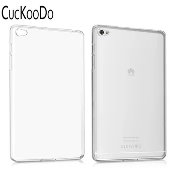 

CucKooDo 50Pcs/lot Thin Tablet Protective Cover in matt transparent Crystal TPU Silicone Case for Huawei MediaPad M2 8.0