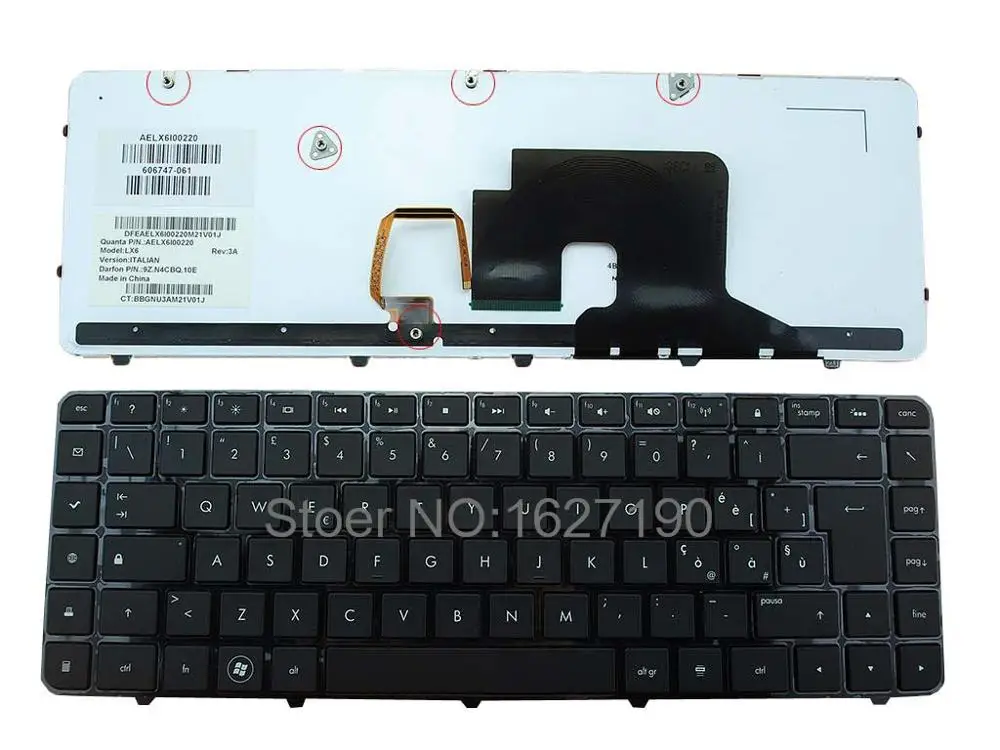 Italian IT Keyboard For HP Pavilion DV6 3000 GLOSSY FRAME BLACK Backlit