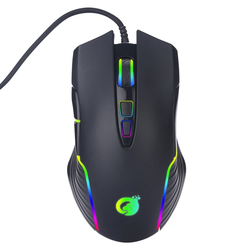 

GINWFEIY Brand High-end optical professional gaming mouse with 7 bright colors LED backlit and ergonomics design For LOL CS PUBG