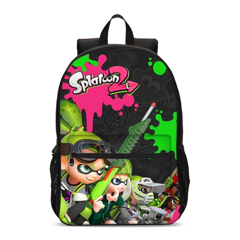 Школьный рюкзак для мальчиков с мультипликационным принтом Mochila Splatoon 2 высокое