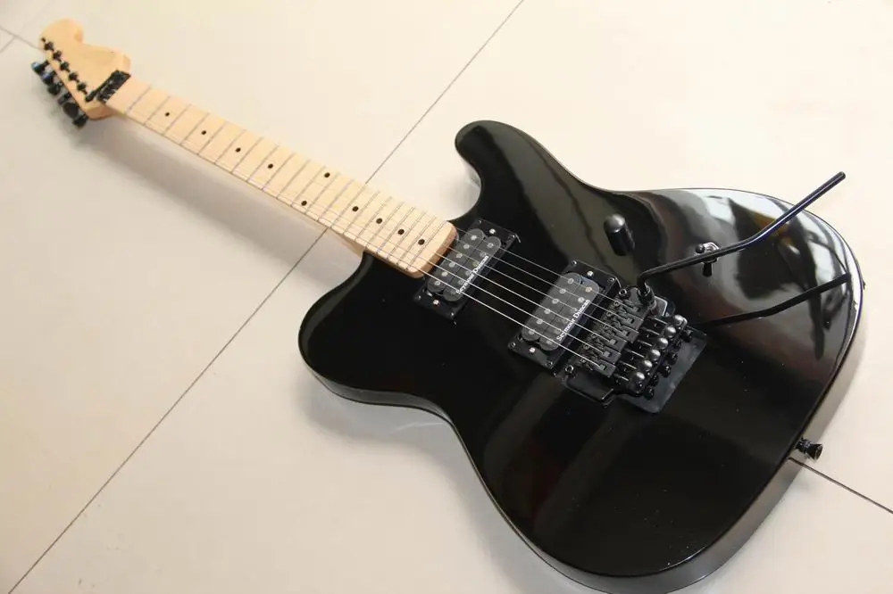 New arrival Ch charvel electric guitar with floyd rose tremolo system top quality in black 130128 New arrival Ch charvel electric guitar with floyd rose tremolo system top quality in black 130128
