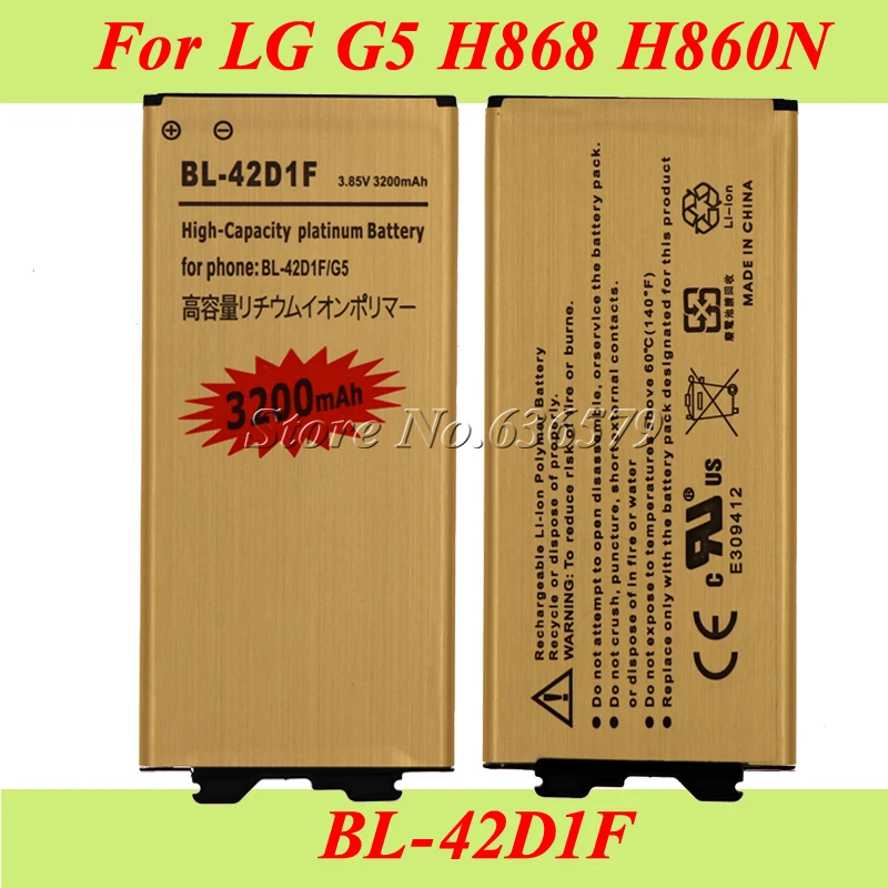 BL-42D1F золото Батарея для LG G5 H868 H860N H860 F700K H850 H830 H820 VS987 акумуляторная батарея
