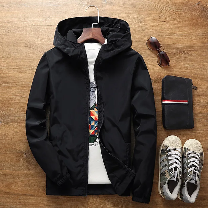 

BZPOVB Flower Jacket 2018 Fall Men's Hooded Jacket Slim Long Sleeve Men's Fashion Trench Jacket Brand Clothing